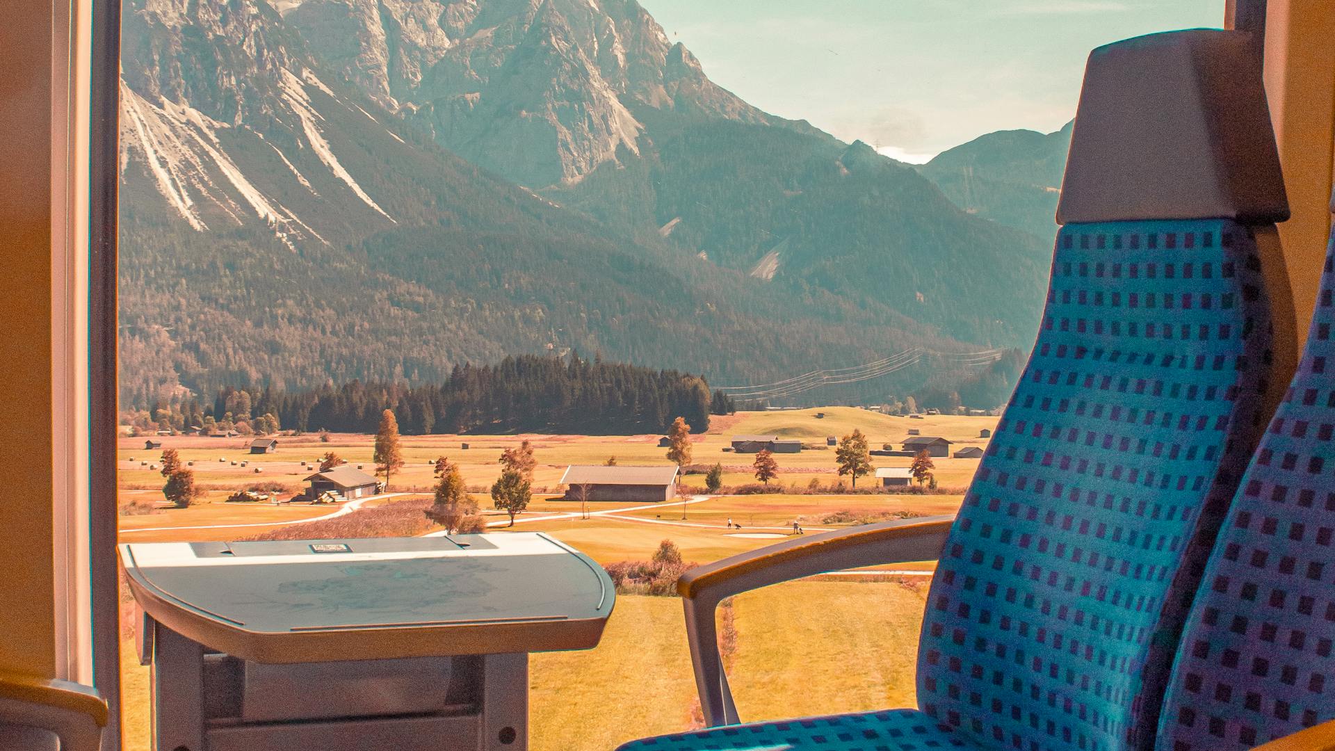 Private train journey through the Alps